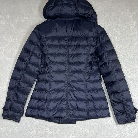 Burberry BRIT Double Breasted Coat Puffer Down Hooded Nova Check Women’s XS - Picture 8 of 14